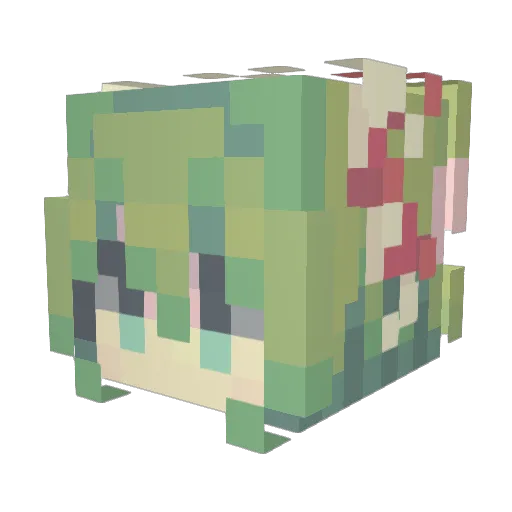 Boxelan Minecraft avatar head, 3D render