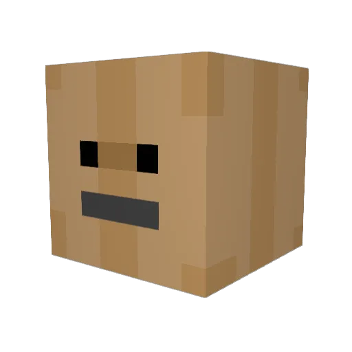 BoxersReal Minecraft avatar head, 3D render