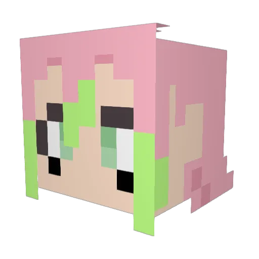 Boxhead__ Minecraft avatar head, 3D render