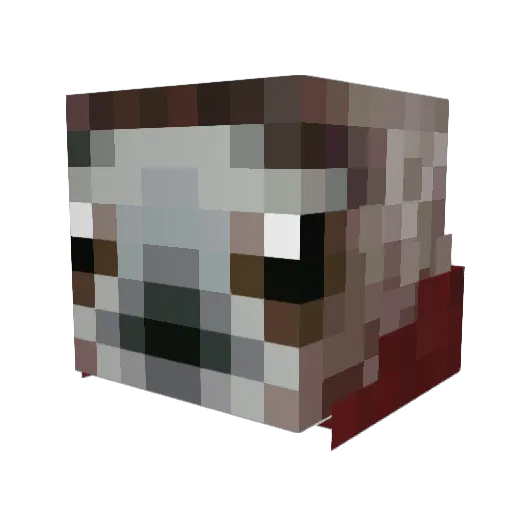 Boxiebox Minecraft avatar head, 3D render