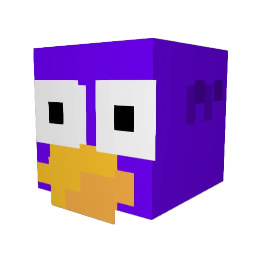 Boxilicious Minecraft avatar head, 3D render