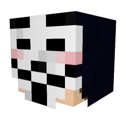 BoxingHippo1 Minecraft avatar head, 3D render