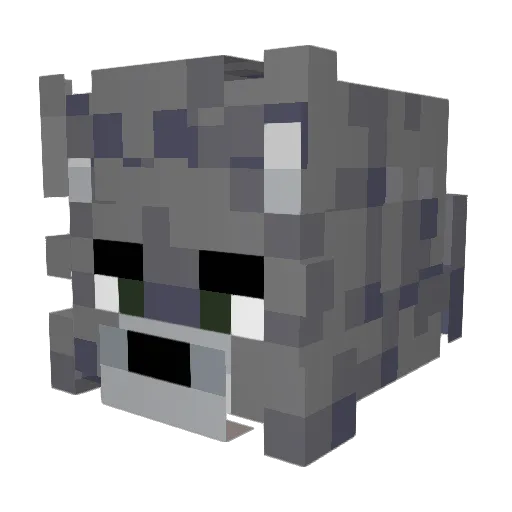 BoxingPup Minecraft avatar head, 3D render