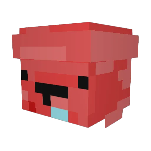 BoxingWatermelon Minecraft avatar head, 3D render