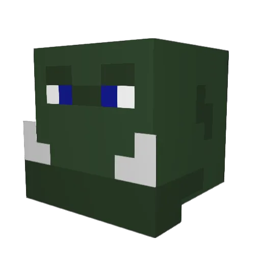 Boxlflox909 Minecraft avatar head, 3D render