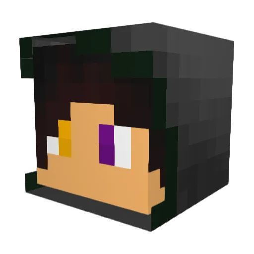Boxmen666 Minecraft avatar head, 3D render