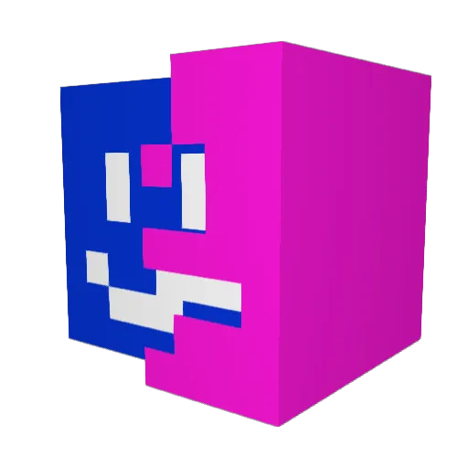 Boxolox Minecraft avatar head, 3D render