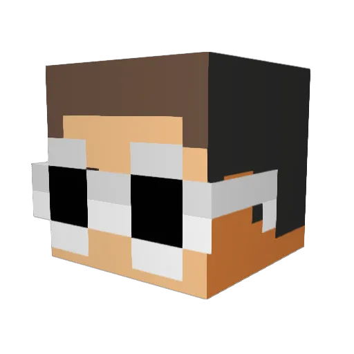 Boxoz Minecraft avatar head, 3D render