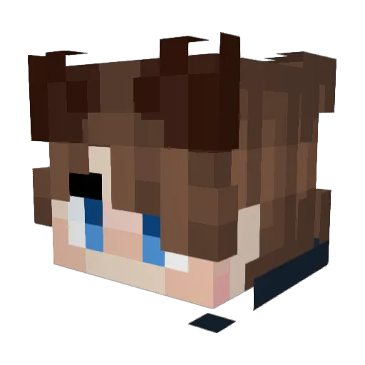 Boxpup Minecraft avatar head, 3D render