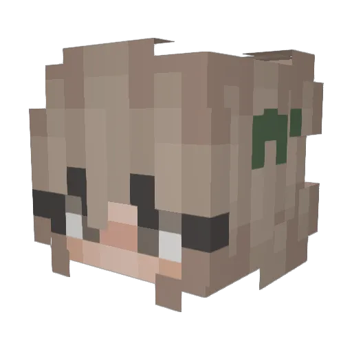 Boxta1 Minecraft avatar head, 3D render