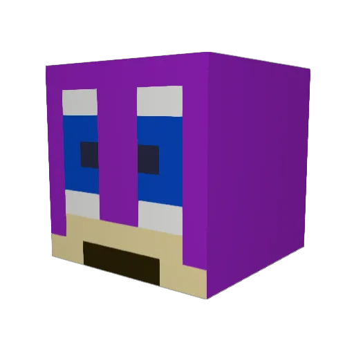 Boxuga Minecraft avatar head, 3D render