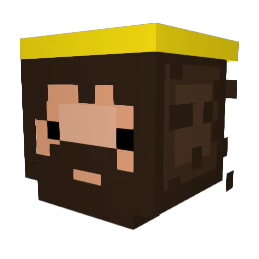 Boxxie1000 Minecraft avatar head, 3D render