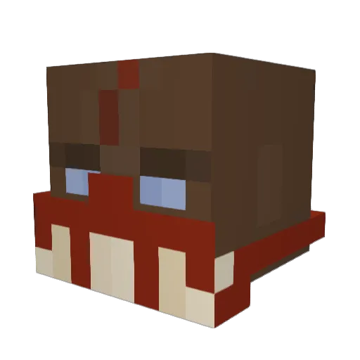 Boxyswas Minecraft avatar head, 3D render