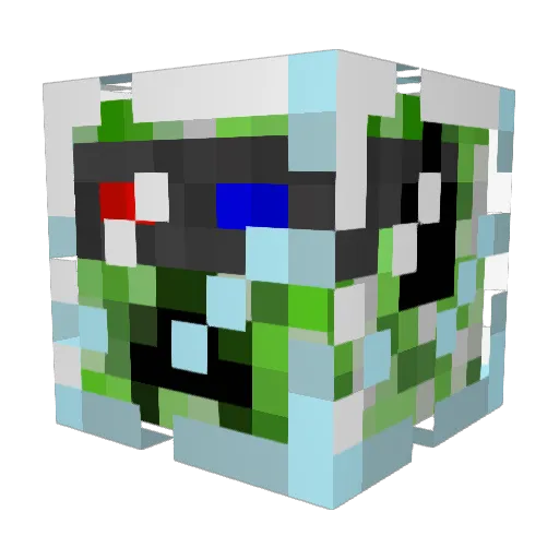 BoyBat Minecraft avatar head, 3D render