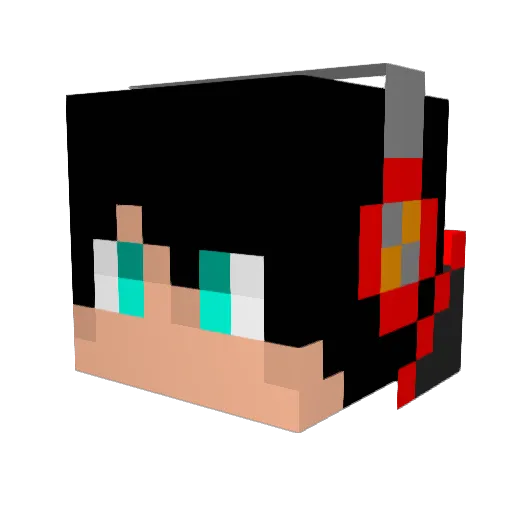 BoyFid Minecraft avatar head, 3D render