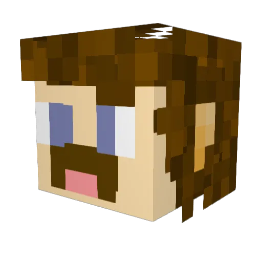 BoyFrendMaterial Minecraft avatar head, 3D render