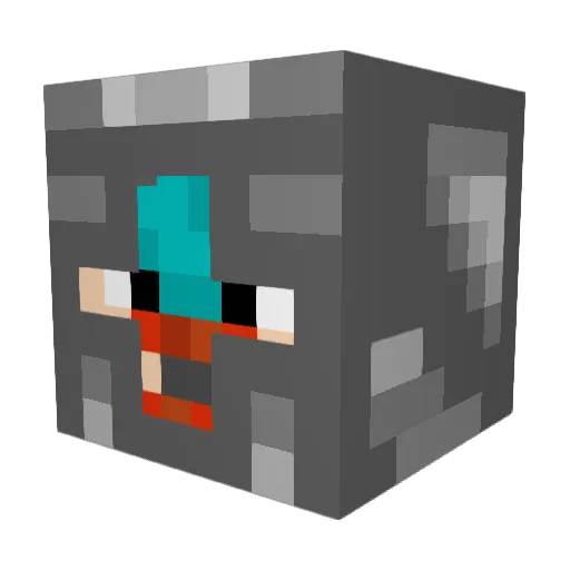 BoyHobbit Minecraft avatar head, 3D render