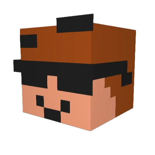 BoyInJacket Minecraft avatar head, 3D render