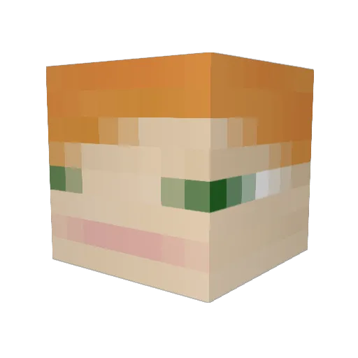 BoyMilk69 Minecraft avatar head, 3D render