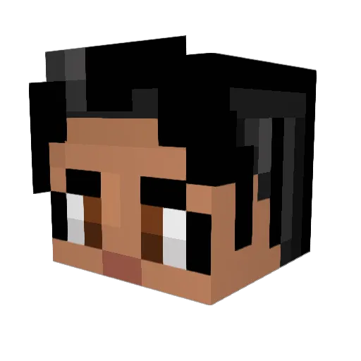 BoyPabloh Minecraft avatar head, 3D render