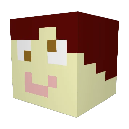 BoyRod Minecraft avatar head, 3D render