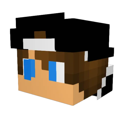 Boy_05 Minecraft avatar head, 3D render
