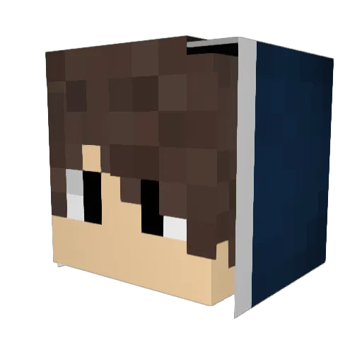 BoyarZim Minecraft avatar head, 3D render