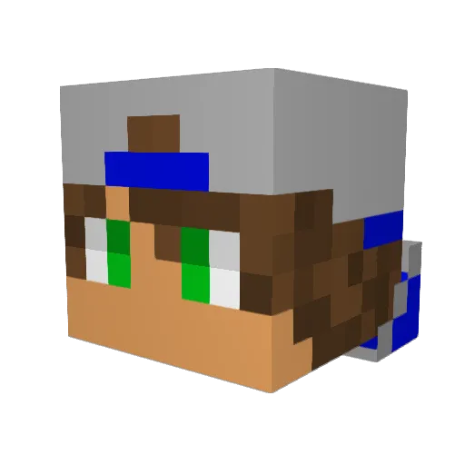 Boybob Minecraft avatar head, 3D render