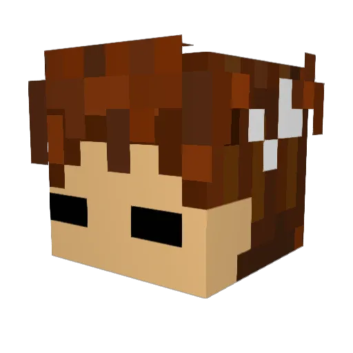 BoydoLUL Minecraft avatar head, 3D render