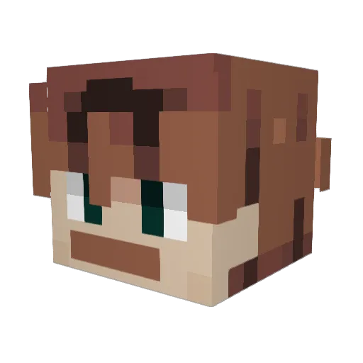 Boydxo Minecraft avatar head, 3D render