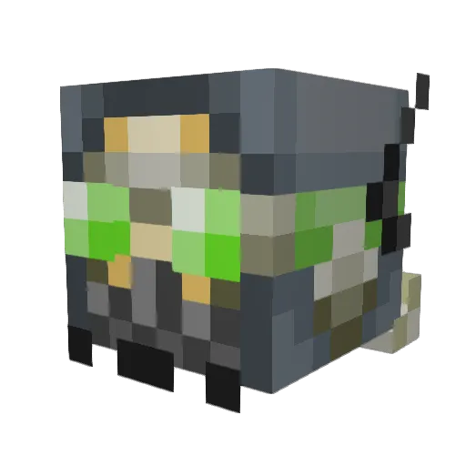 Boyfriendcraft Minecraft avatar head, 3D render
