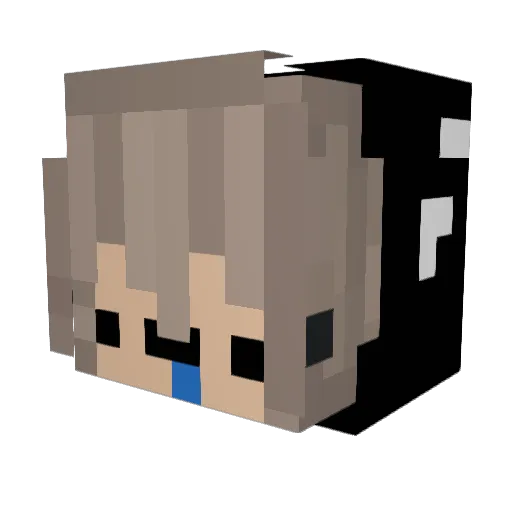 Boyishh Minecraft avatar head, 3D render