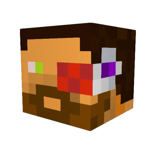 Boyka67 Minecraft avatar head, 3D render