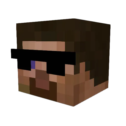 Boyle8 Minecraft avatar head, 3D render