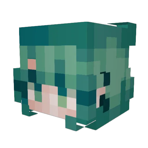 BozNeo Minecraft avatar head, 3D render