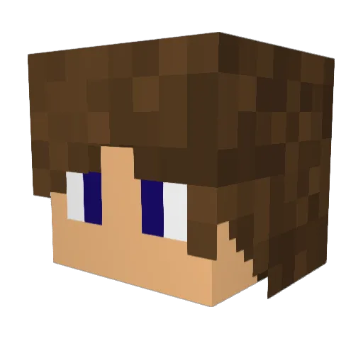 Bozaba Minecraft avatar head, 3D render