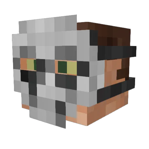 BozakHorde Minecraft avatar head, 3D render