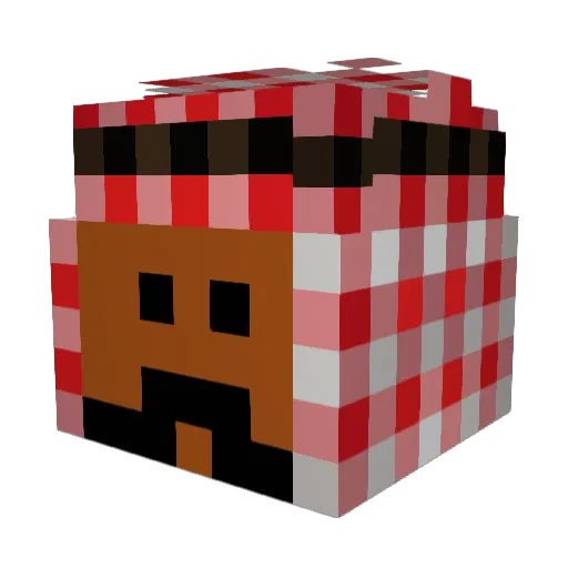 Bozdos Minecraft avatar head, 3D render