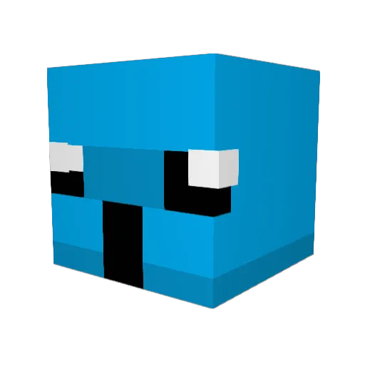 BozoDaNooby Minecraft avatar head, 3D render