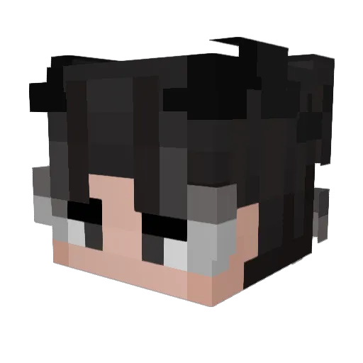 BozoMomo Minecraft avatar head, 3D render