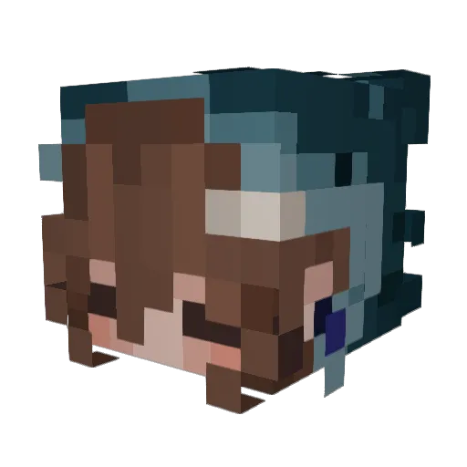 BozoNozo Minecraft avatar head, 3D render