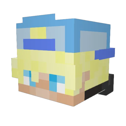 Bozolovesbooks Minecraft avatar head, 3D render