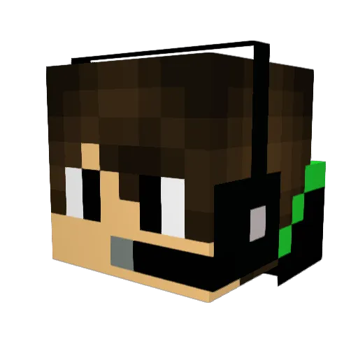 BozuProPleiyar Minecraft avatar head, 3D render