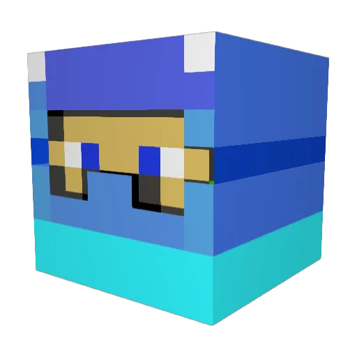 Bozydar666 Minecraft avatar head, 3D render