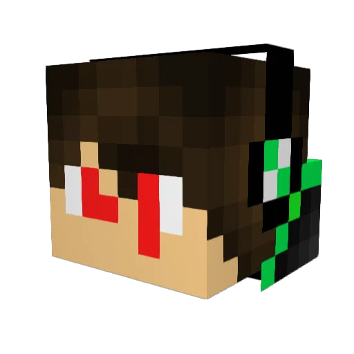Bozzina Minecraft avatar head, 3D render