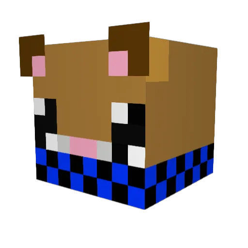 Bozzrock73 Minecraft avatar head, 3D render