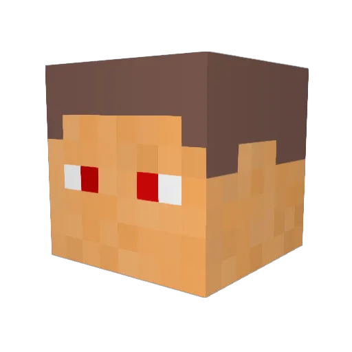 Bozzrox Minecraft avatar head, 3D render