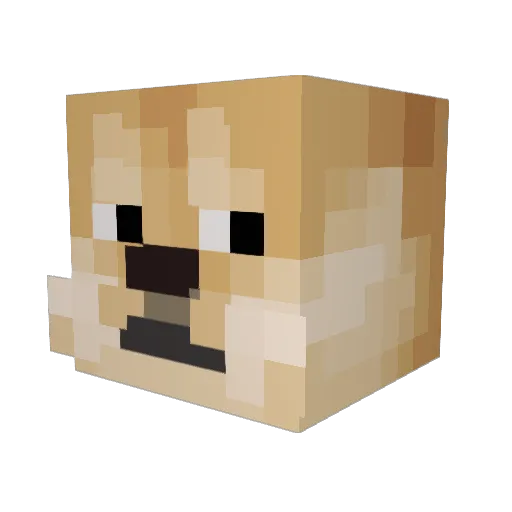 Bp1392 Minecraft avatar head, 3D render