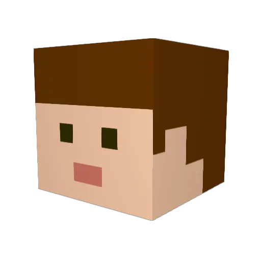 Bpg2332 Minecraft avatar head, 3D render