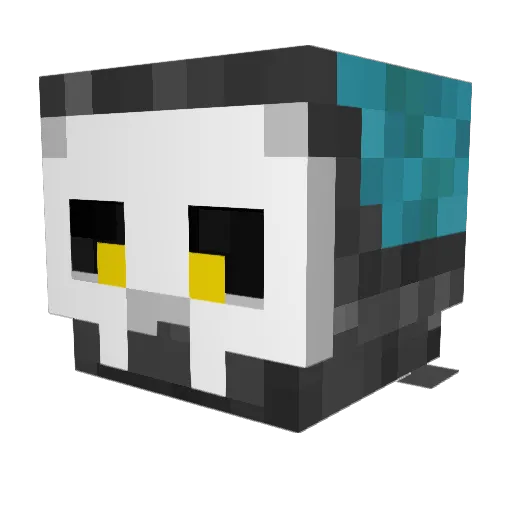 Bpos Minecraft avatar head, 3D render